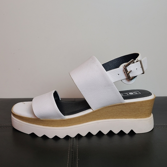 SOL SANA - White Leather Platform Sandal - Picture 11 of 16